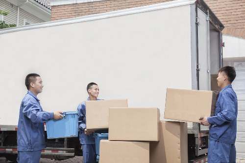 Modern moving truck ready for relocation