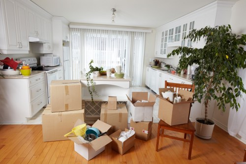 Professional team preparing for a commercial move in Chiswick office